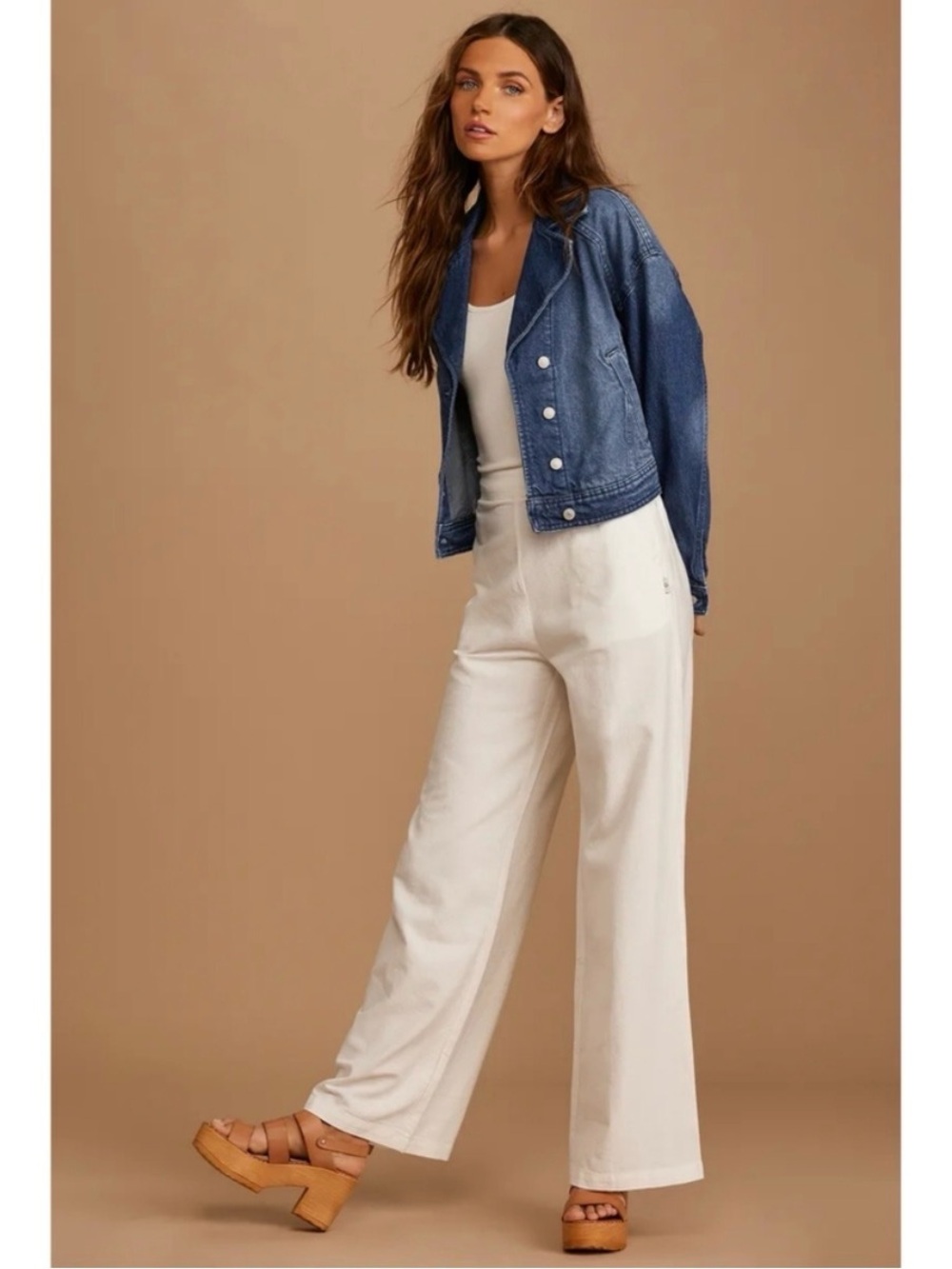 Free People Now or Never Denim Jacket size Medium - Picture 5 of 12